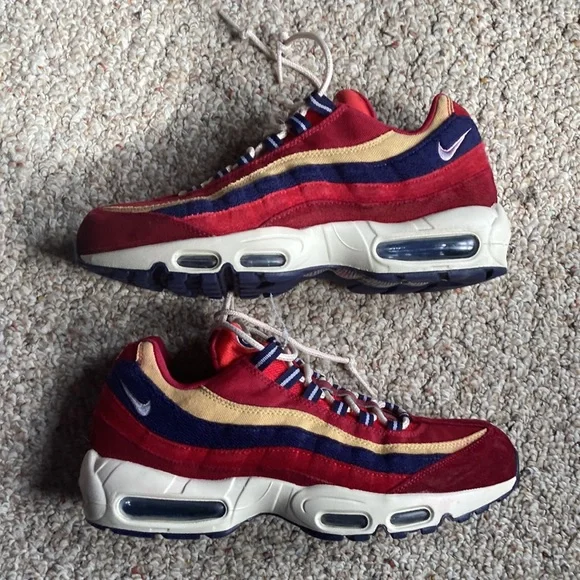 Nike air max 95 red crush 2025 wheat gold